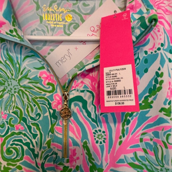 NWT Luxletic Niccola Mesh Panel Half Zip Lilly Pulitzer NEW - Picture 2 of 4